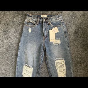 Fashion nova Like A Boss High Rise Straight Leg Jeans - Medium Wash